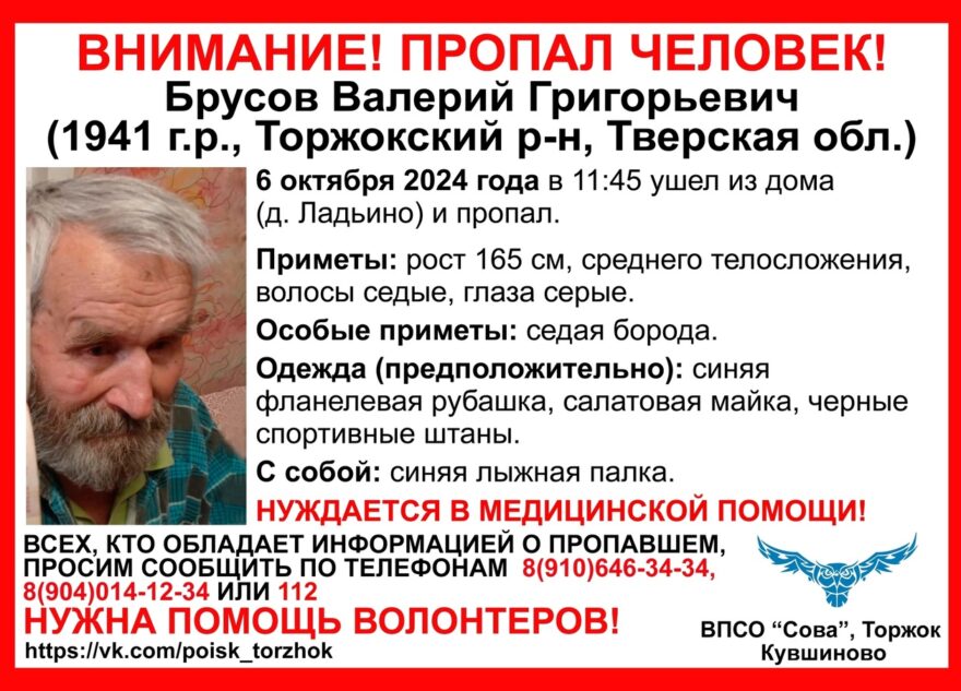 В Тверской области ищут пенсионера с синей лыжной палкой