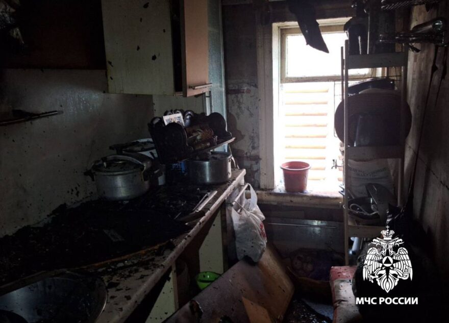 В одном из домов в Тверской области сгорела кухня