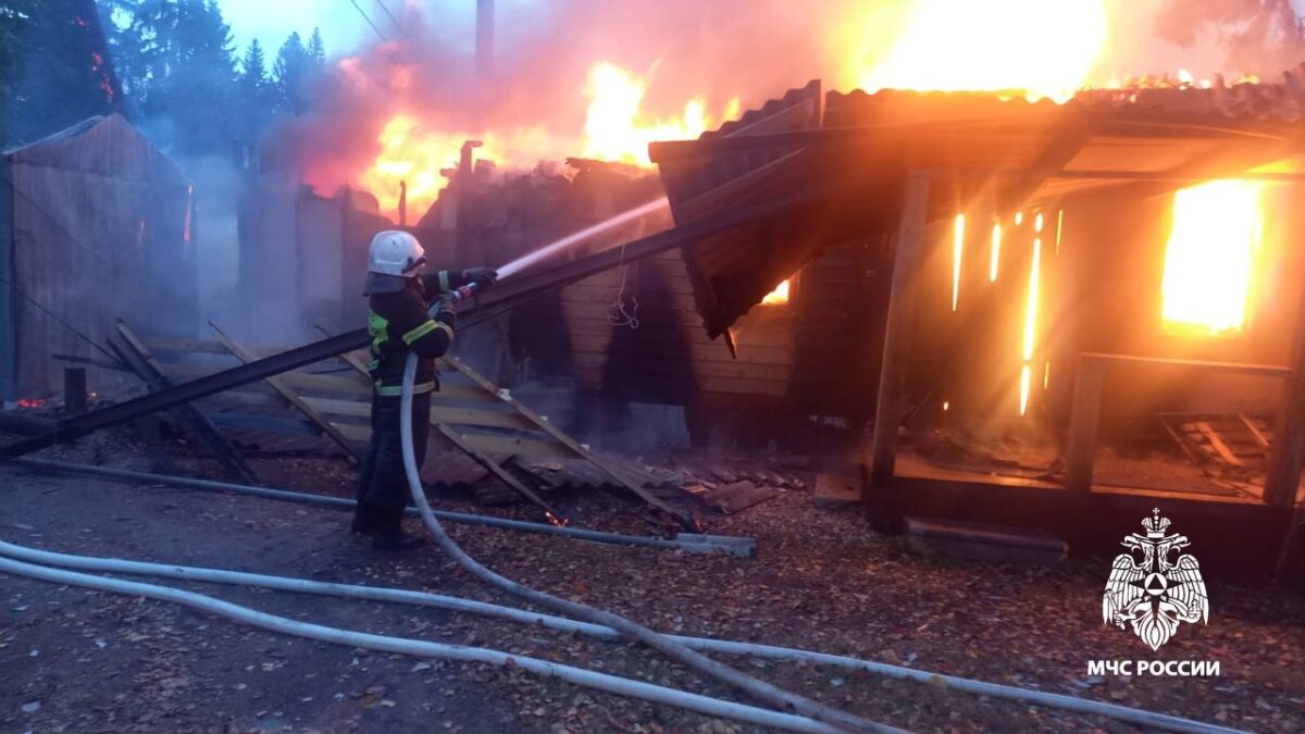 У жителя Тверской области из-за ветра сгорела баня