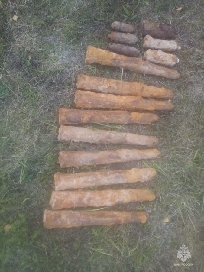 14 артиллерийских снарядов времён войны нашли в Тверской области