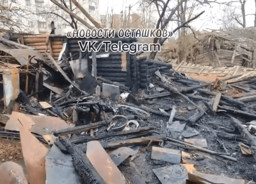 Ночью в Тверской области полностью сгорел дом