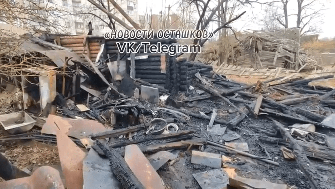 Ночью в Тверской области полностью сгорел дом