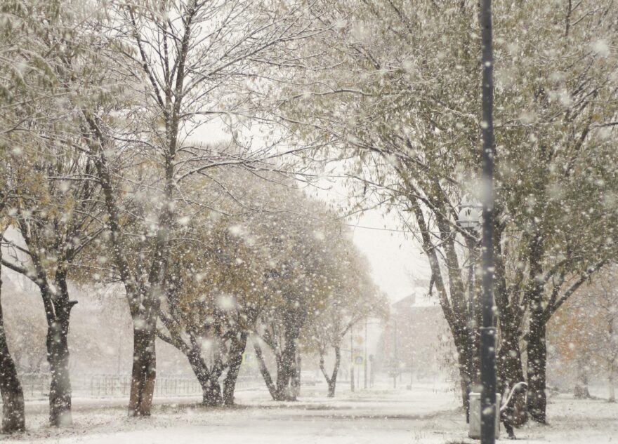 Город в Тверской области засыпало снегом