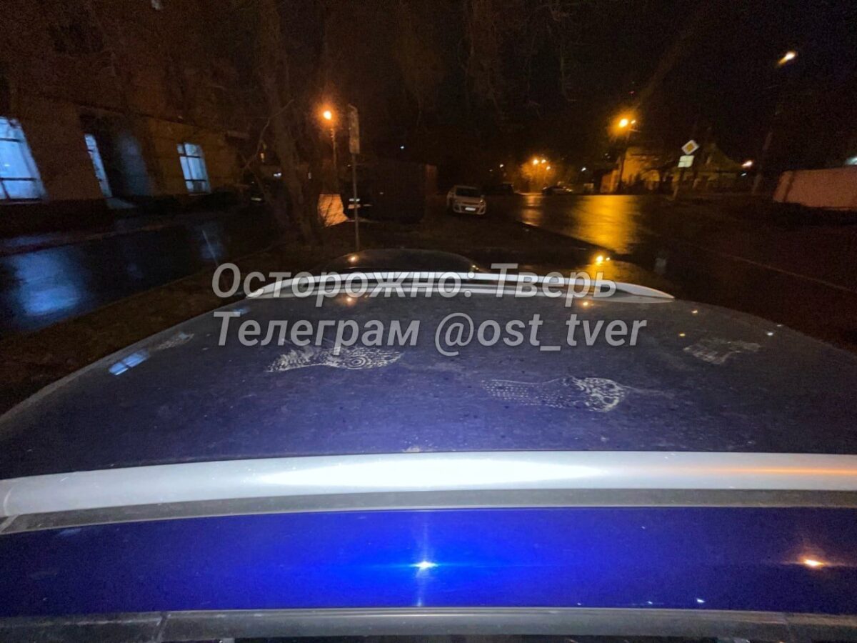 В Твери ищут видеозапись, на которой видно, кто изуродовал припаркованный автомобиль