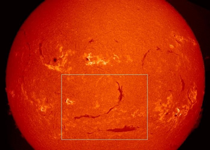 Риск отрыва от Солнца гигантского протуберанца грозит Земле опасностью