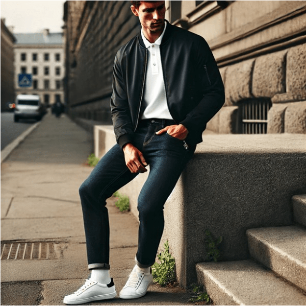 С чем носить куртку-бомбер: идеи для мужских и женских образов