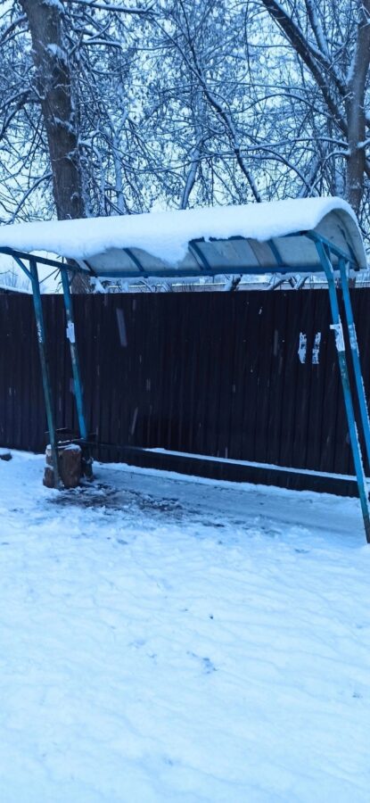 Жители Тверской области ждут автобуса под снегом и дождем