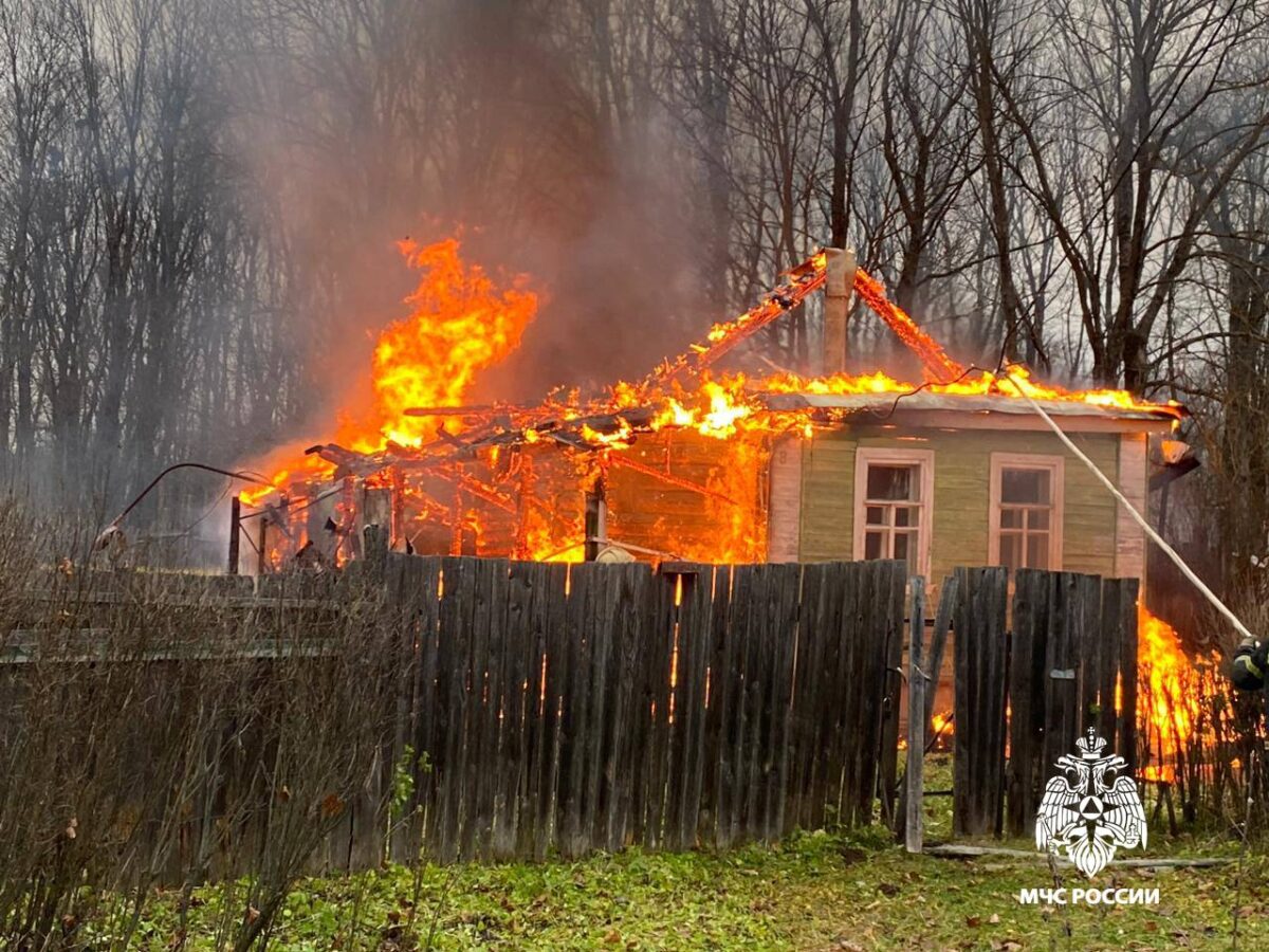 В селе в Тверской области сгорел дачный дом