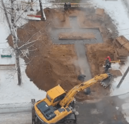 В Твери уже успели выкопать "купель"