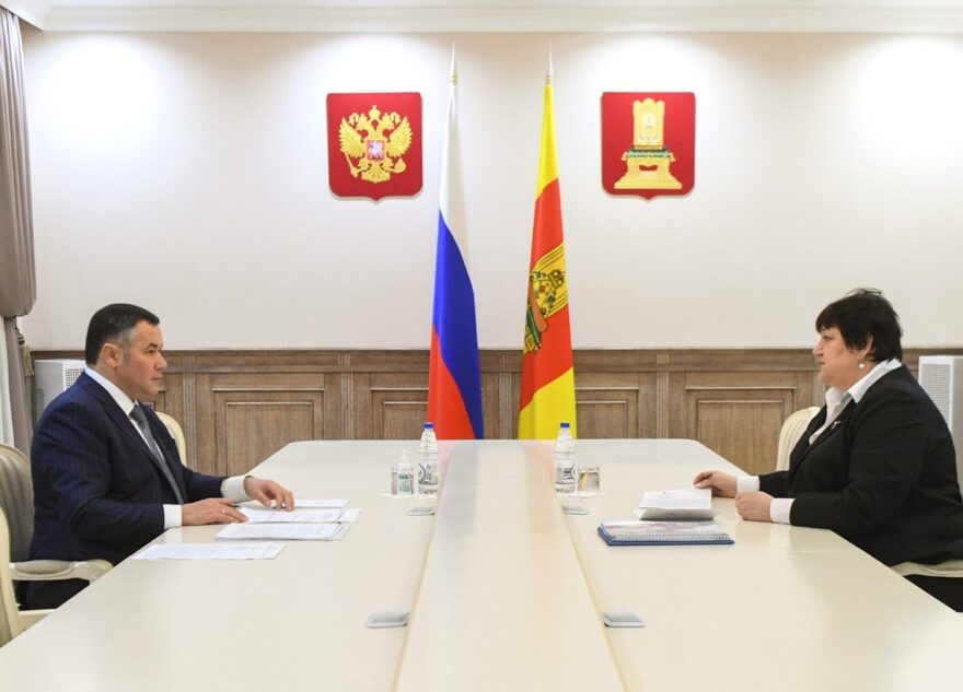 Игорь Руденя провел встречу с главой Лихославльского округа Натальей Виноградовой