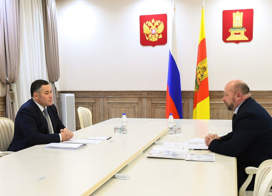 Губернатор Игорь Руденя провёл встречу с главой Калининского округа Сергеем Румянцевым