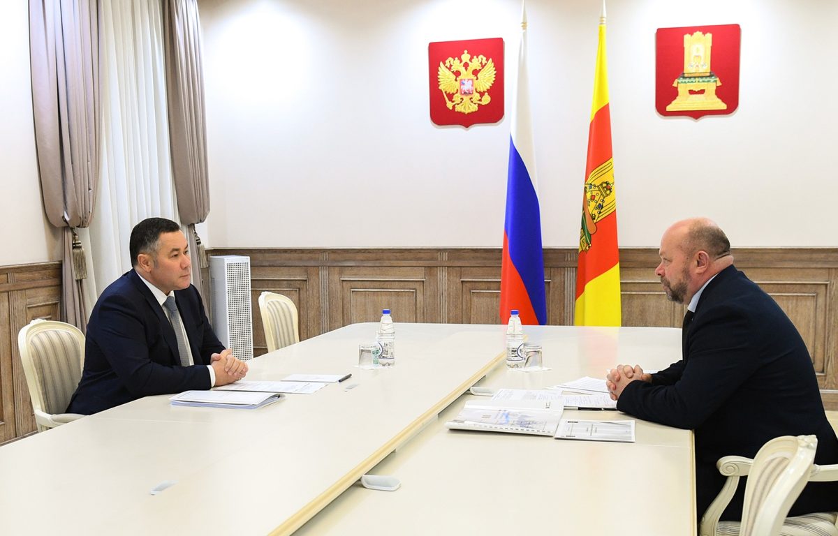 Губернатор Игорь Руденя провёл встречу с главой Калининского округа Сергеем Румянцевым