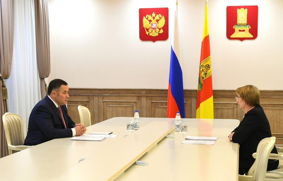 Губернатор Игорь Руденя провёл встречу с главой Фировского округа Еленой Самодуровой