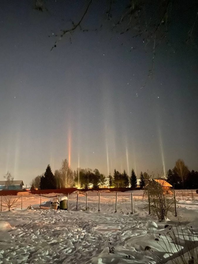 В Тверской области успели заснять больше 10 световых столбов одновременно