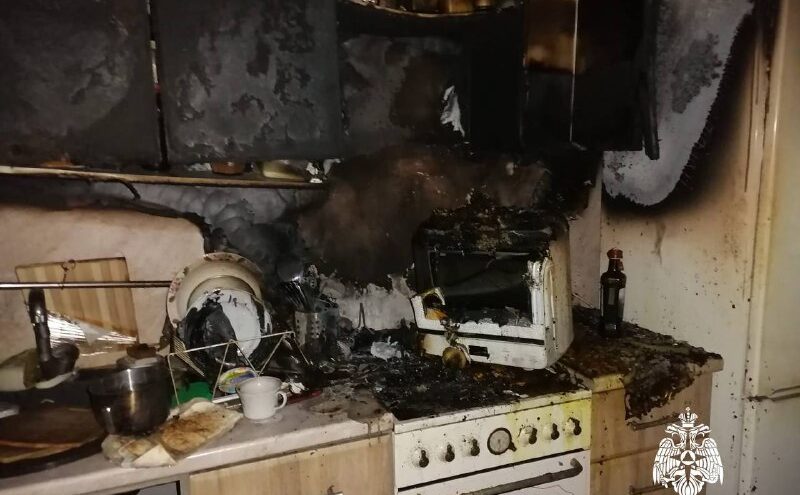 В Твери микроволновка стала причиной пожара