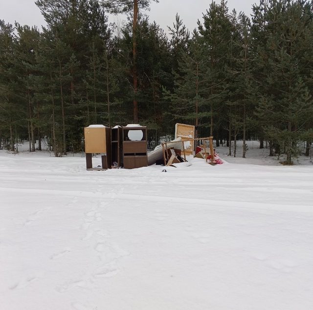 В лесу Тверской области обнаружили мебельный склад