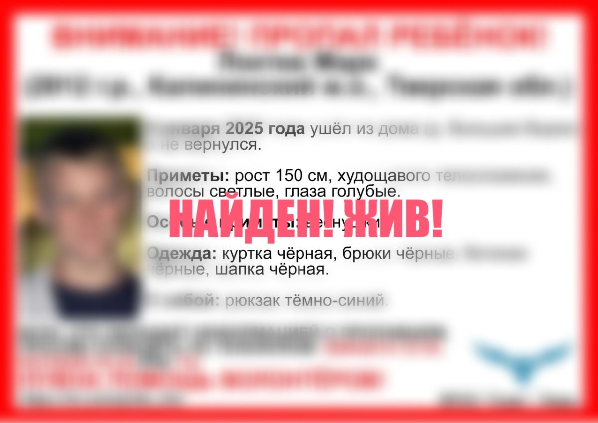 В Тверской области закончились поиски пропавшего мальчика В Тверской области закончились поиски пропавшего мальчика