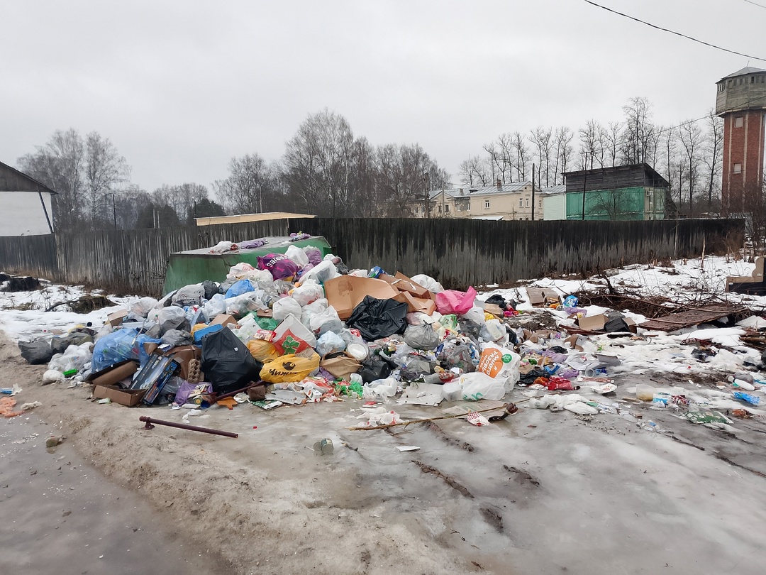 Жители Тверской области в знак протеста мусорят прямо на улице