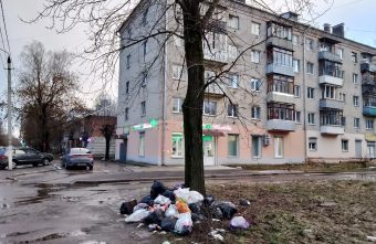 Суровые жители Твери складывают под дерево не подарки, а мусор