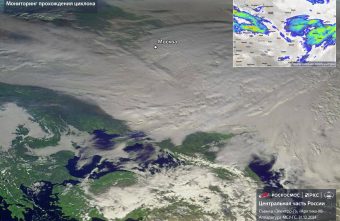 Роскосмос опубликовал снимок циклона, накрывшего Москву и соседние регионы Роскосмос опубликовал снимок циклона, накрывшего Москву и соседние регионы