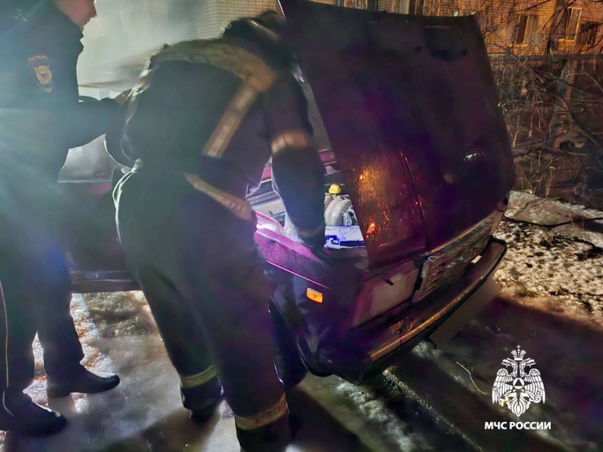 Ночью в Тверской области загорелся ВАЗ