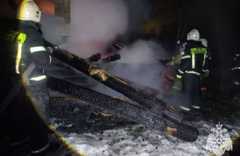 Пожар уничтожил баню в посёлке в Тверской области Пожар уничтожил баню в посёлке в Тверской области