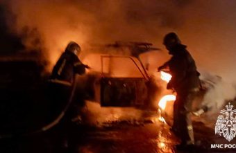 Ночью в Тверской области сгорел автомобиль