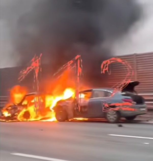 Подростки заживо сгорели в машине после аварии на трассе М-9