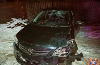 Тойота не вписалась в опасный поворот в Тверской области