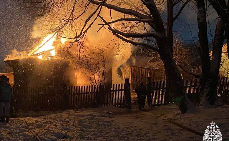 Вчера в Тверской области вспыхнул жилой дом