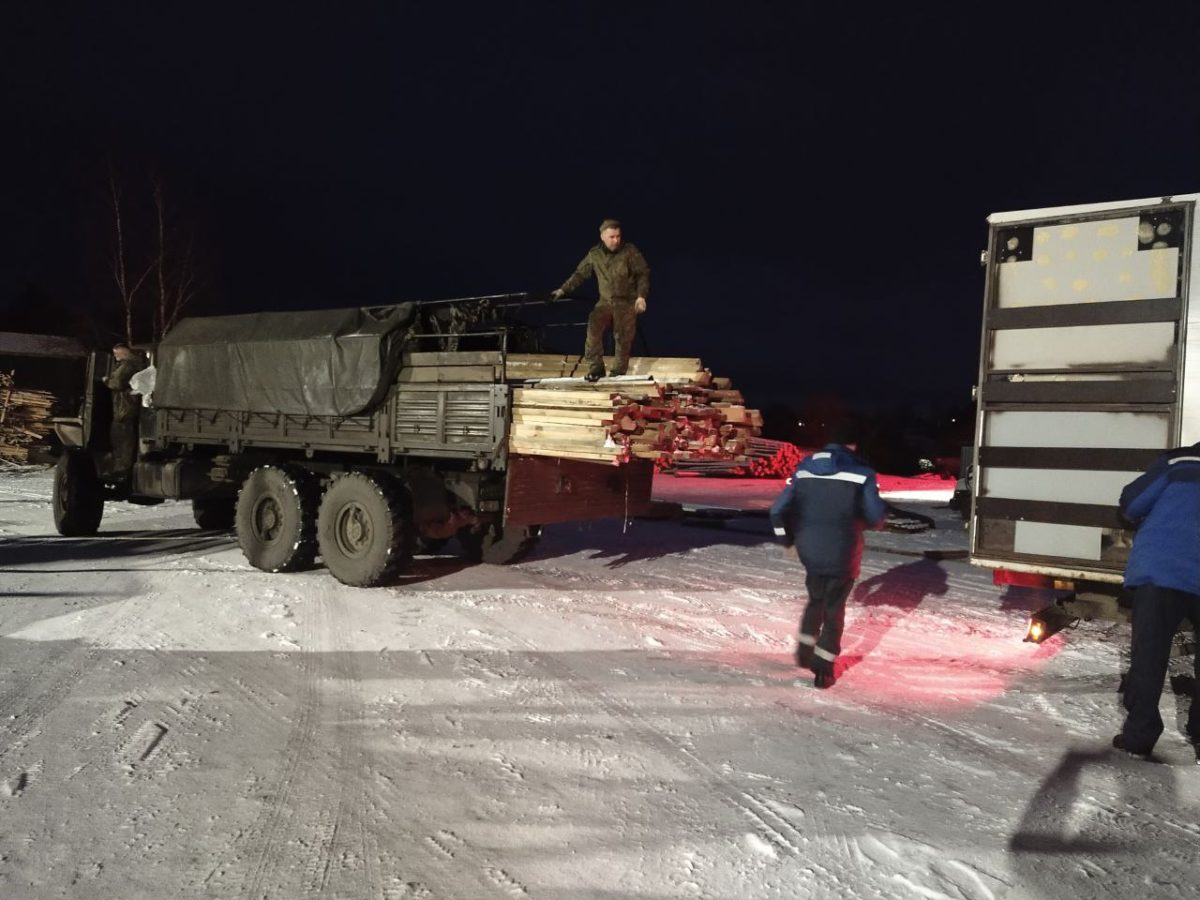 Из Тверской области в зону проведения СВО направили пиломатериалы