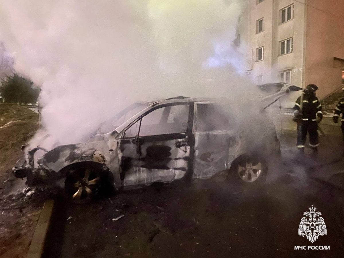 В Тверской области ночью сгорел автомобиль