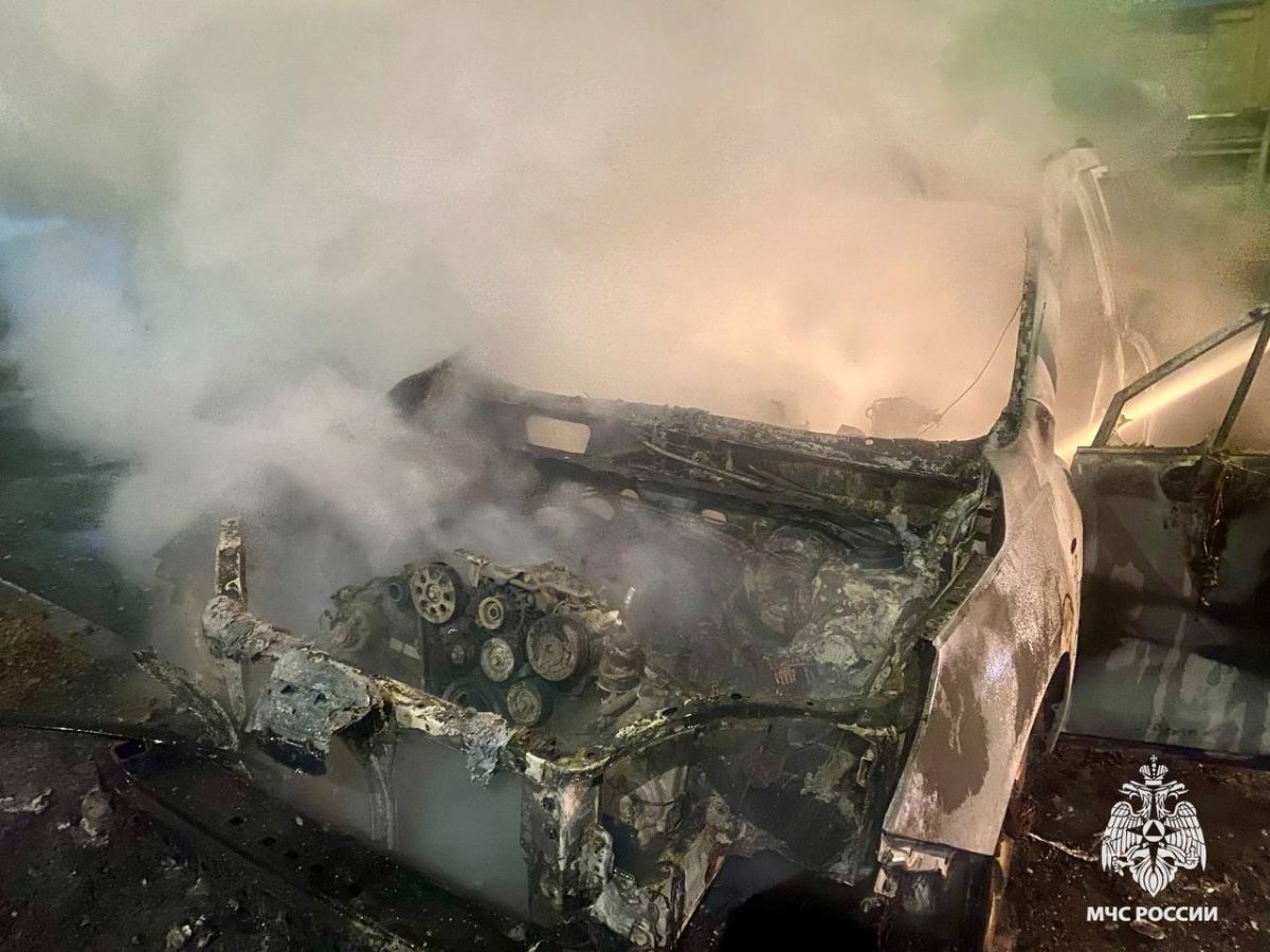 В Тверской области ночью сгорел автомобиль
