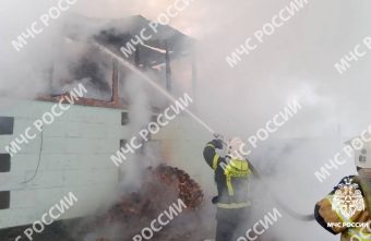 В Тверской области загорелась баня В Тверской области загорелась баня