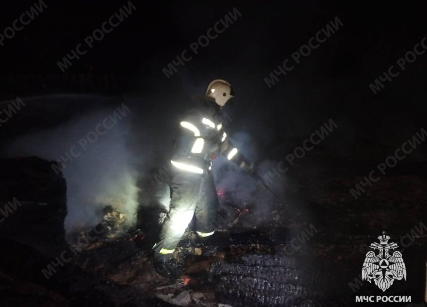 В Тверской области сгорело дотла хозяйственное строение