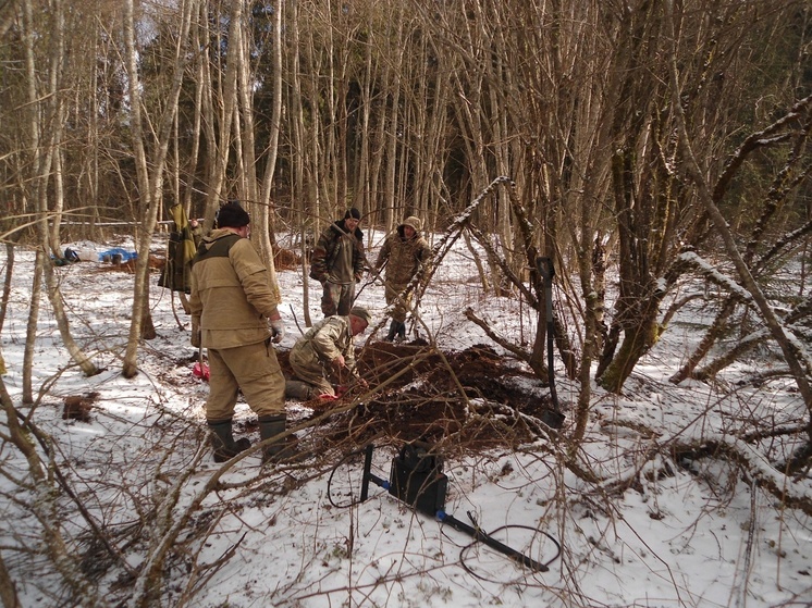В Тверской области поисковики подняли останки шести неизвестных советских бойцов