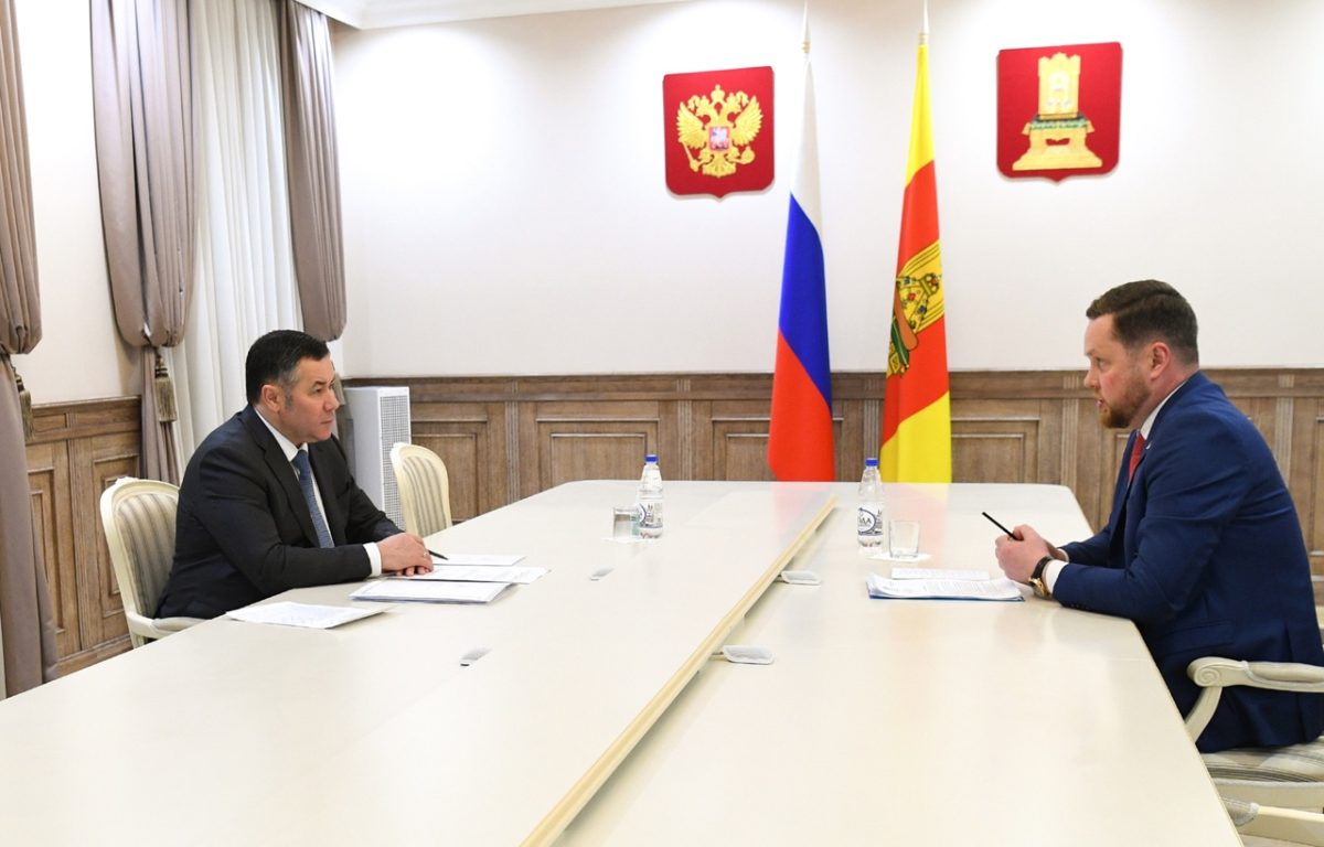 Губернатор Игорь Руденя провёл встречу с главой Ржевского округа Романом Крыловым