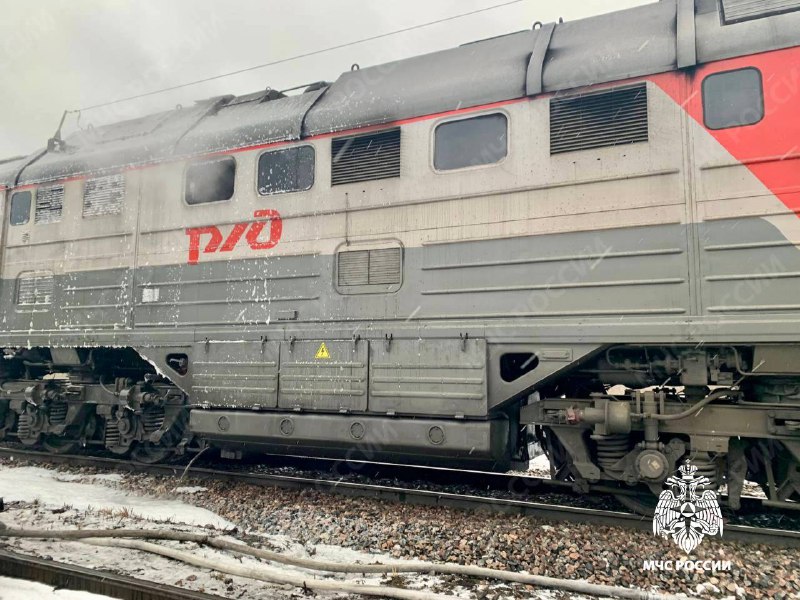 В Тверской области загорелся тепловоз