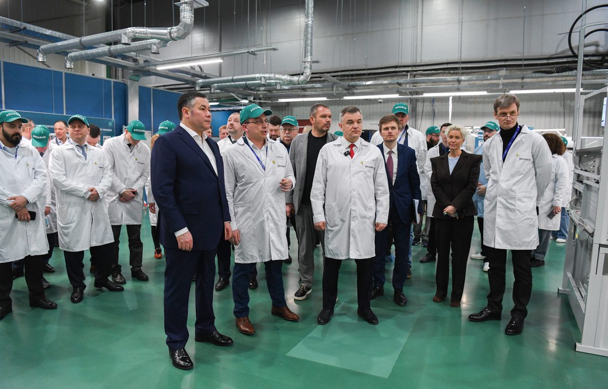 Губернатор Игорь Руденя принял участие в открытии нового цеха на заводе «Аквариус» под Тверью