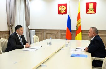 Губернатор Игорь Руденя провел встречу с главой Кесовогорского округа Сергеем Тарасовым