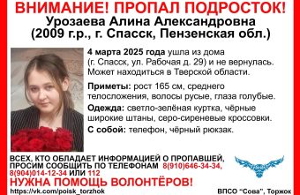 В Тверской области ищут пропавшую в другом регионе девочку