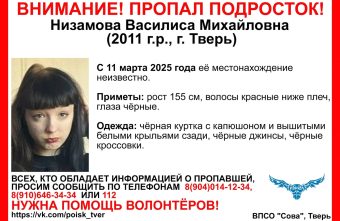 В Твери пропала девочка-подросток в куртке с крыльями