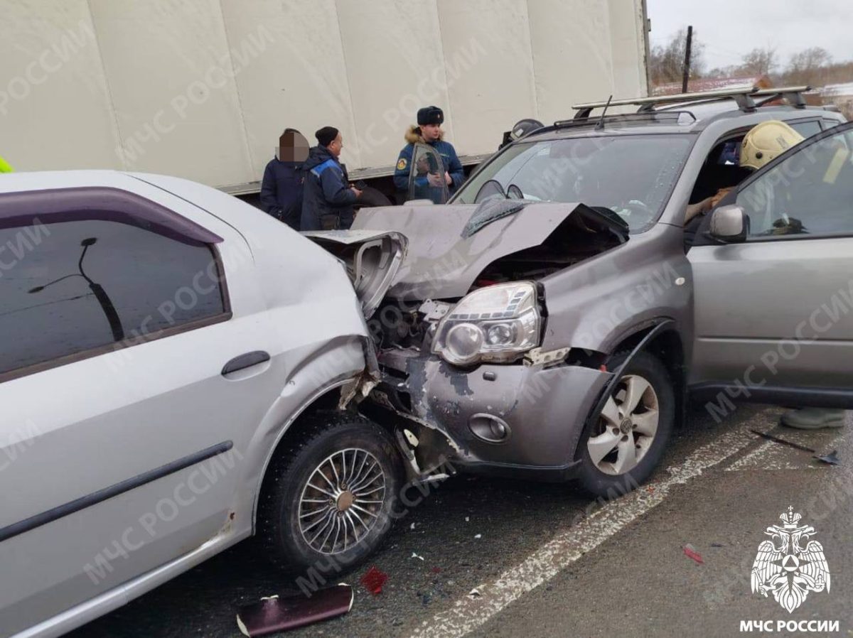Шесть автомобилей столкнулись на трассе в Тверской области, есть пострадавшие