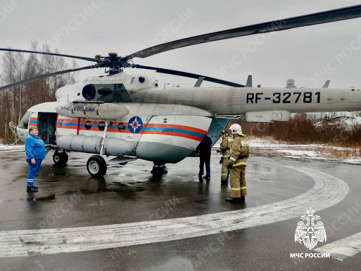 В Тверской области вертолет санавиации оперативно доставил пациента в больницу
