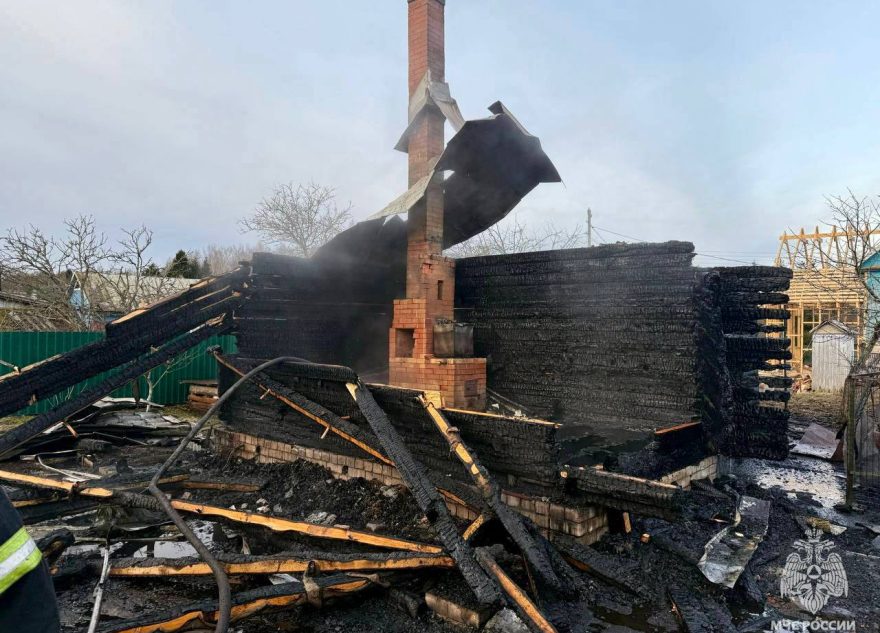 В Тверской области дотла сгорела баня