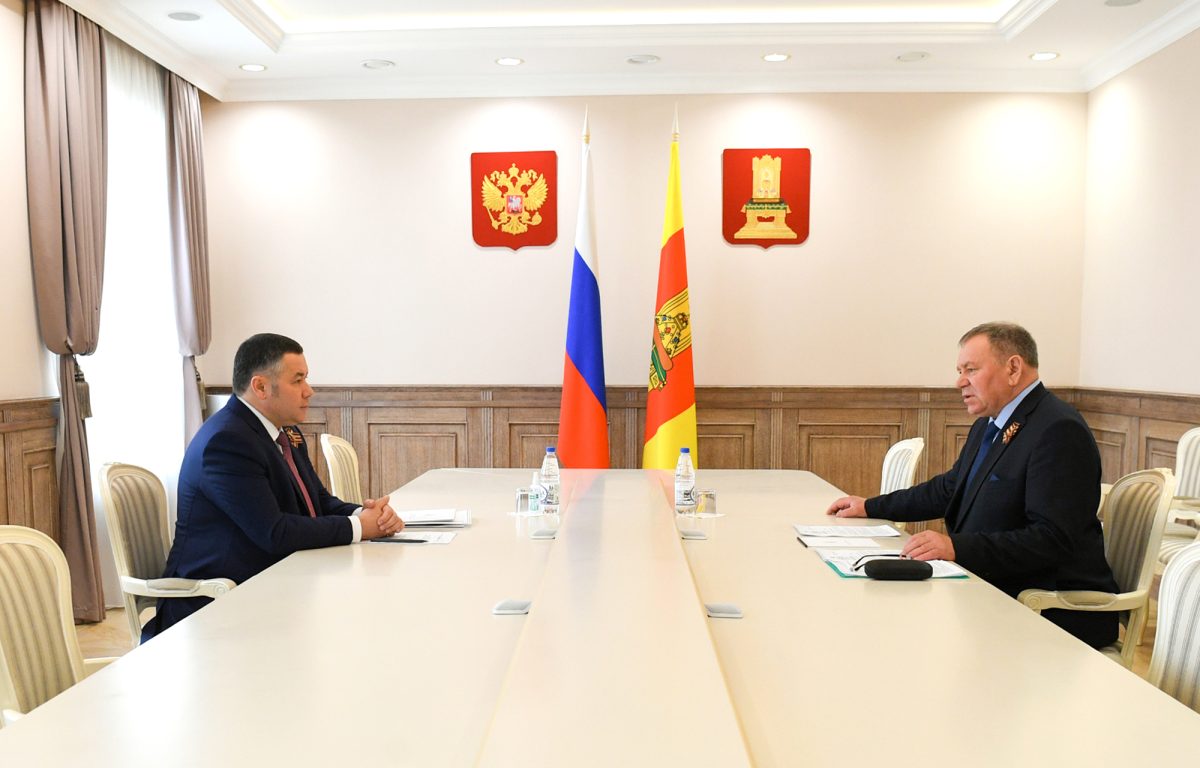 Губернатор Игорь Руденя провёл встречу с главой Молоковского округа Андреем Ефименко