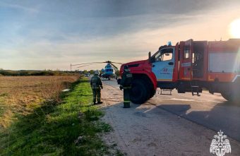 В Тверской области пациента транспортировали на вертолёте санавиации