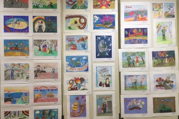 Юные художники из Андреаполя нарисовали картины, посвященные 80-летию Победы