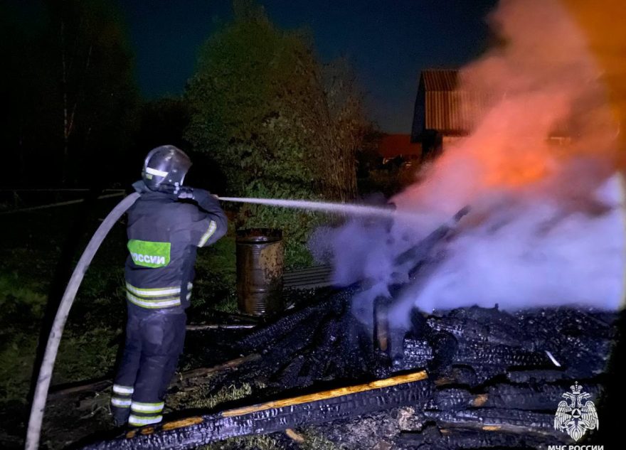 На пожаре в Тверской области пострадал человек