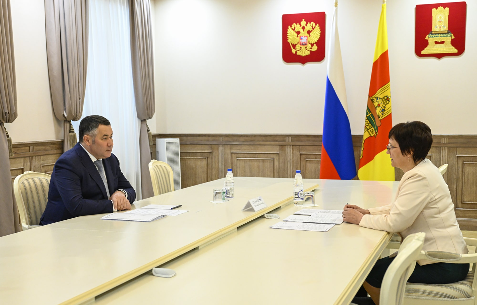 Губернатор Игорь Руденя провёл встречу с главой Лесного округа Татьяной Кудрявцевой